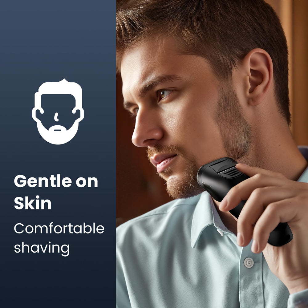 SHPAVVER electric razor travel lock ensures secure packing during travel.