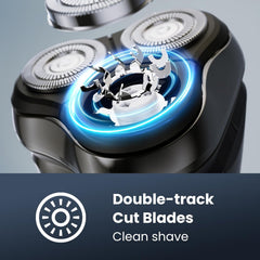 SHPAVVER electric razor USB fast charging enables quick grooming on the go.