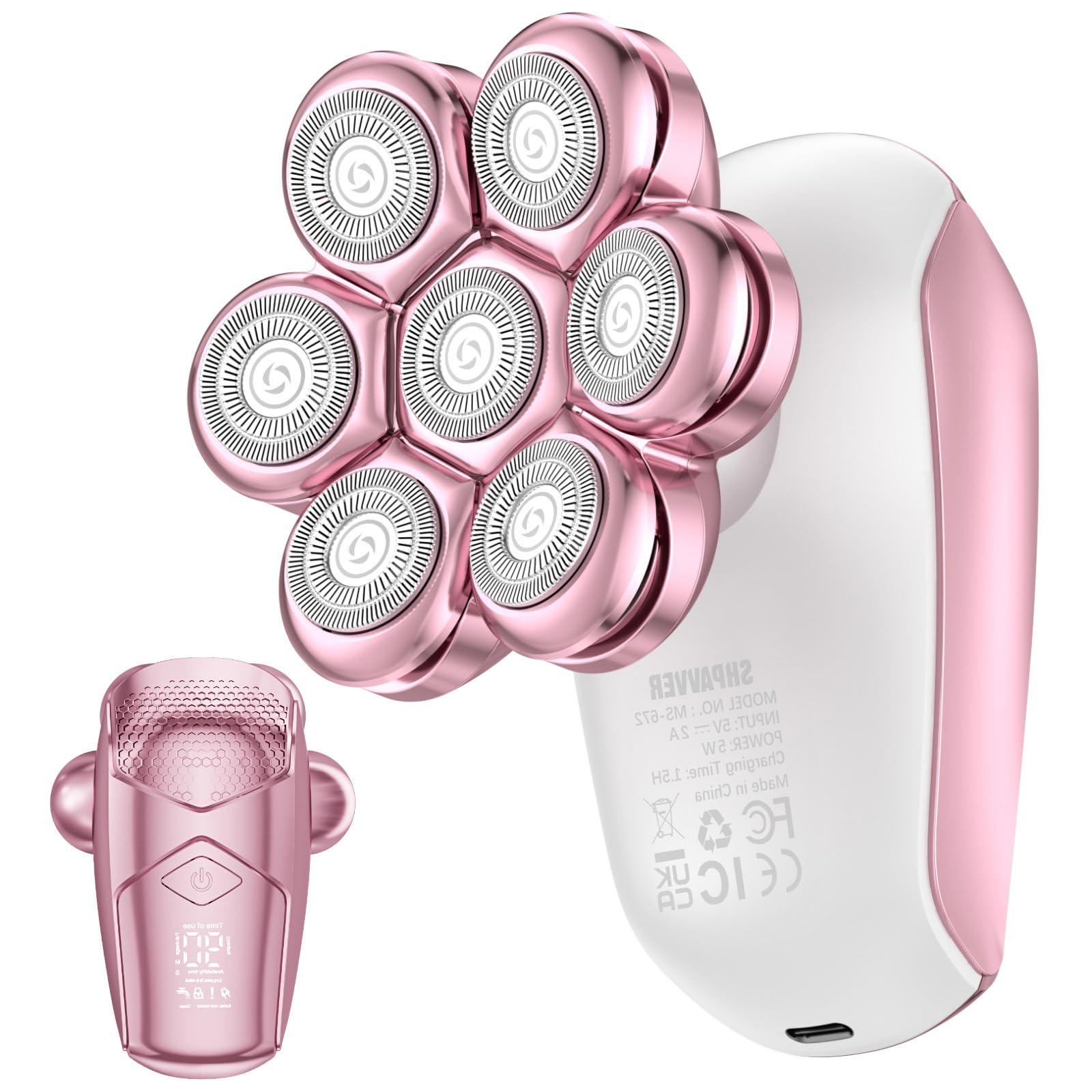 SHPAVVER electric razor for women full-body use, sleek design for legs and underarms.