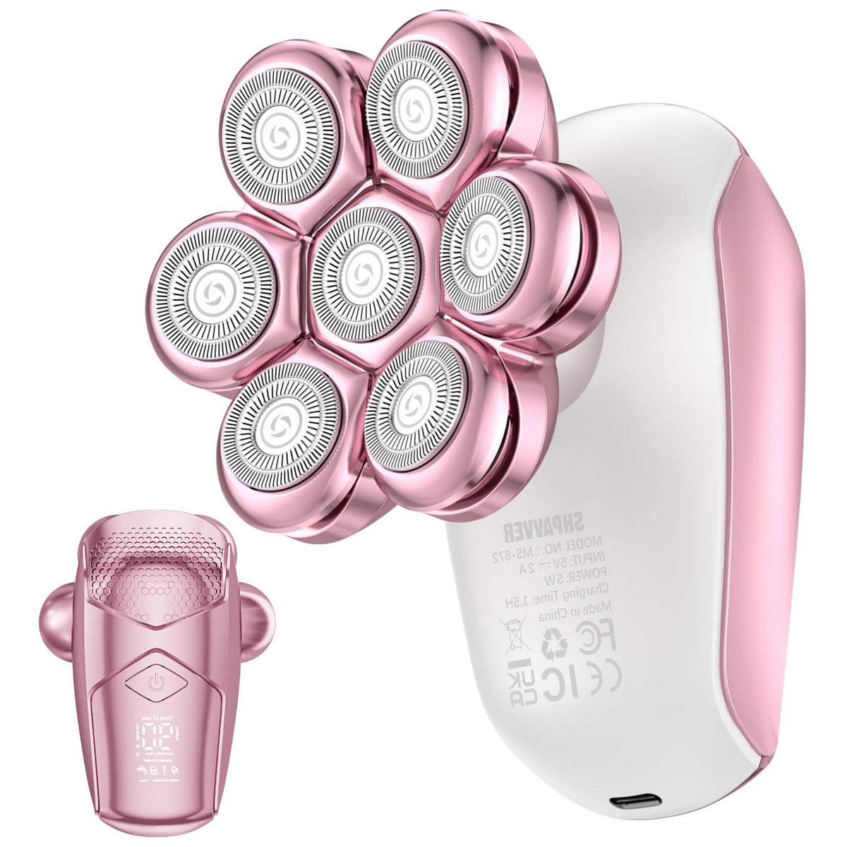 SHPAVVER electric razor for women full-body use, sleek design for legs and underarms.