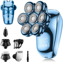 SHPAVVER head shaver 5in1 kit with multiple heads for a fast, smooth scalp shave.