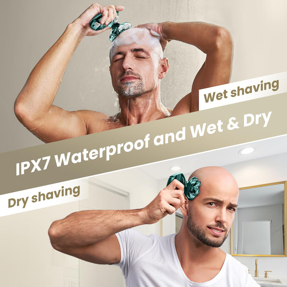 SHPAVVER ergonomic handle keeps comfortable grip during long shaves.