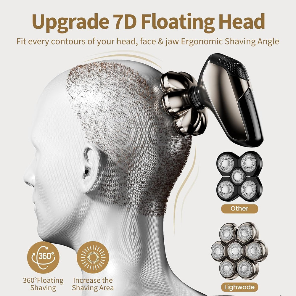 SHPAVVER IPX7 waterproof shaver in shower with foam.