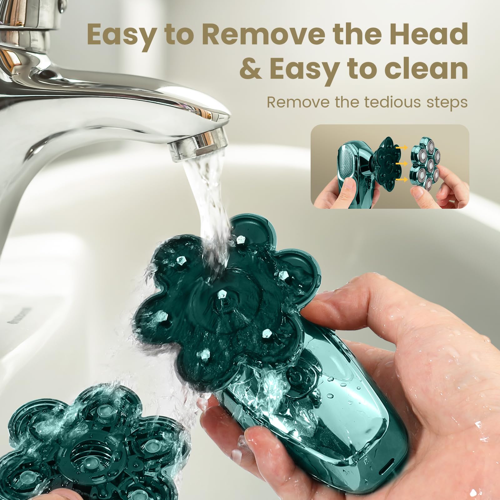SHPAVVER wet/dry shaving with foam for versatile grooming sessions.