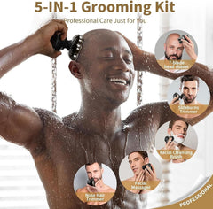 SHPAVVER IPX7 waterproof shaver for wet or dry shaving with foam.