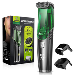 SHPAVVER Vacuum Beard Trimmer with internal compartment for mess-free grooming.