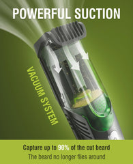 SHPAVVER Vacuum Beard Trimmer featuring ultra-sharp blades for precise trimming.