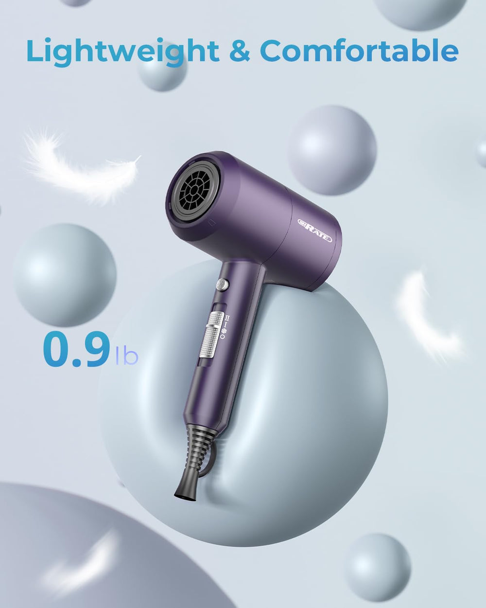 SHRATE 1800W hair dryer power for quick morning dry sessions