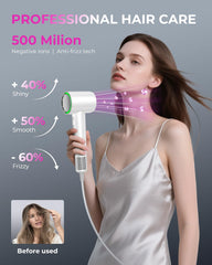 SHRATE compact hair dryer showcases a lightweight body ideal for travel styling.