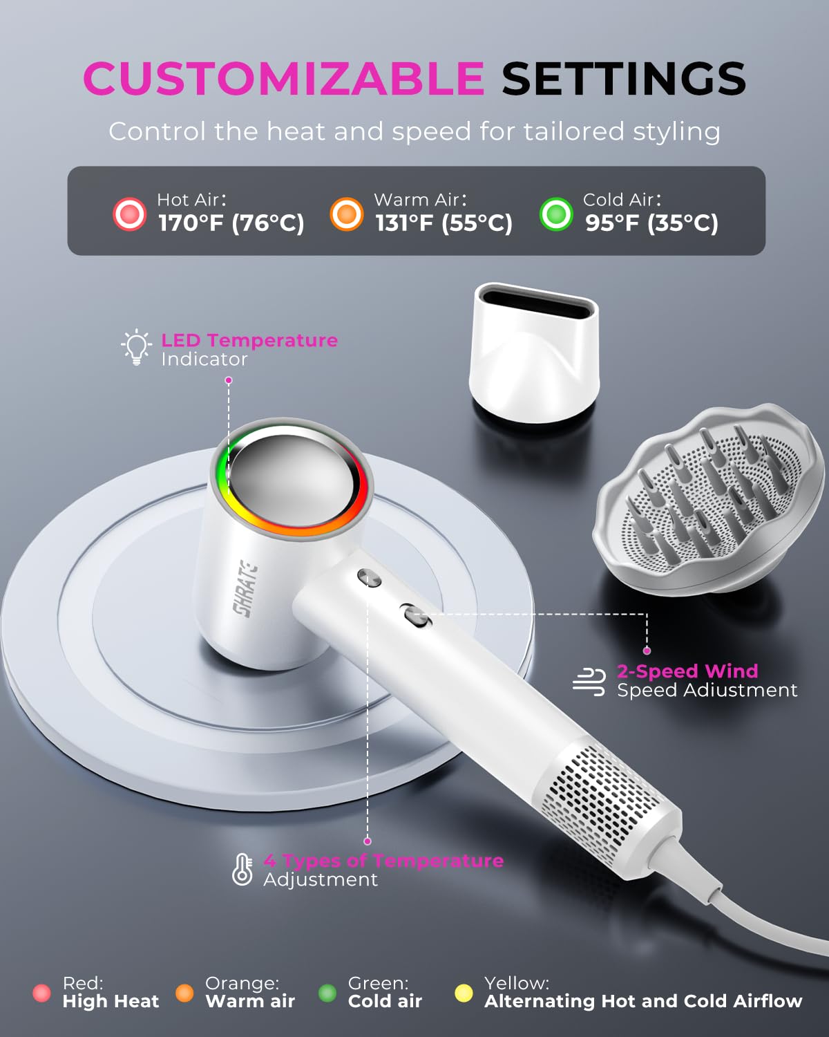 SHRATE travel-friendly design makes quick touch-ups anywhere.