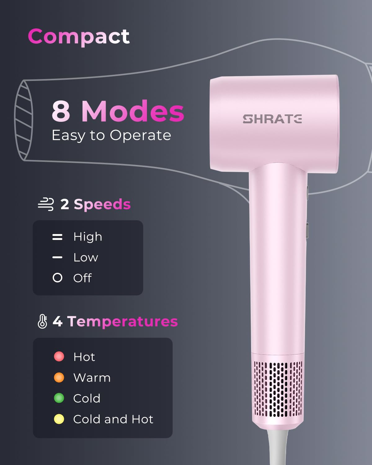 SHRATE cool shot seals shine and reduces static after styling.