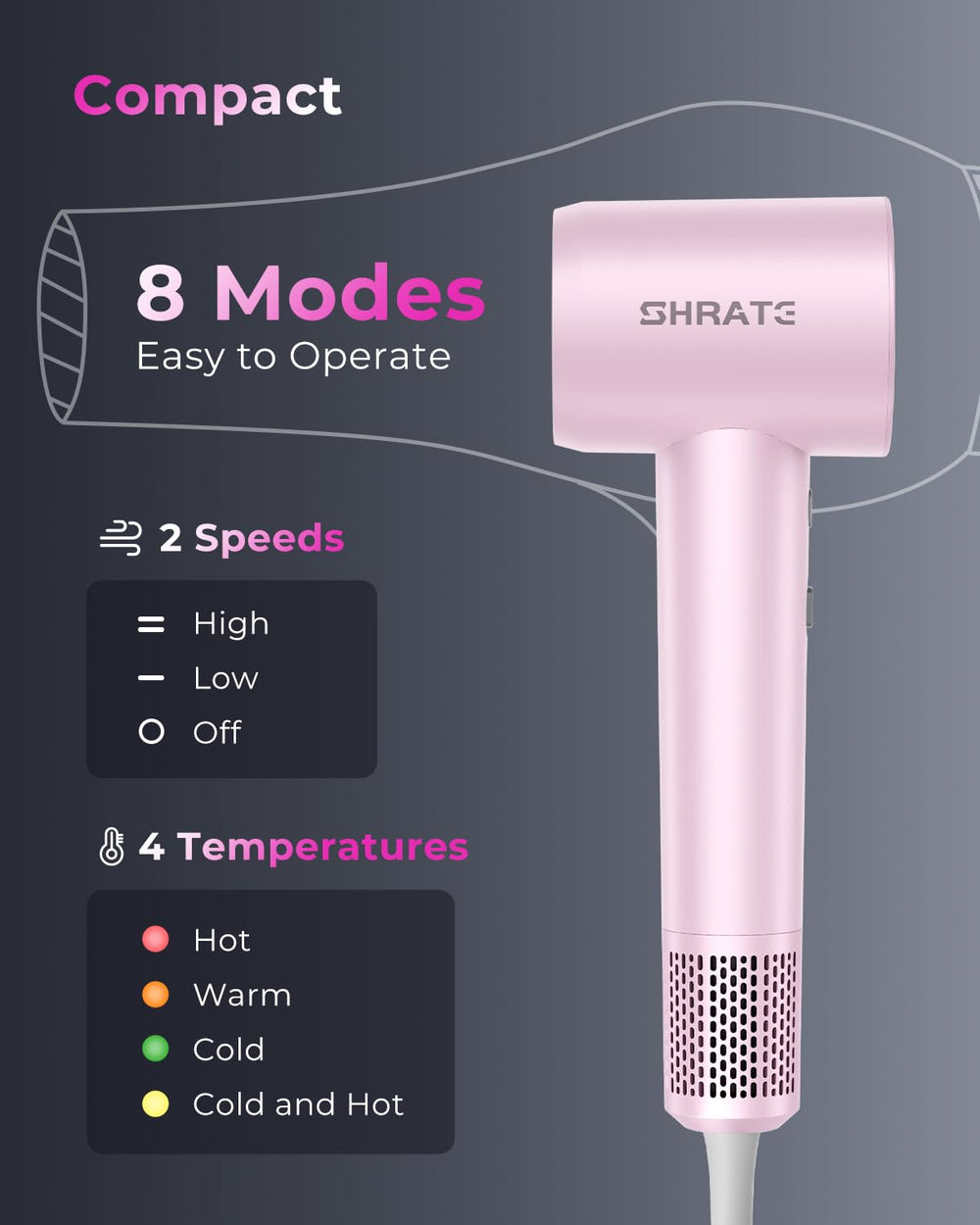 SHRATE cool shot seals shine and reduces static after styling.