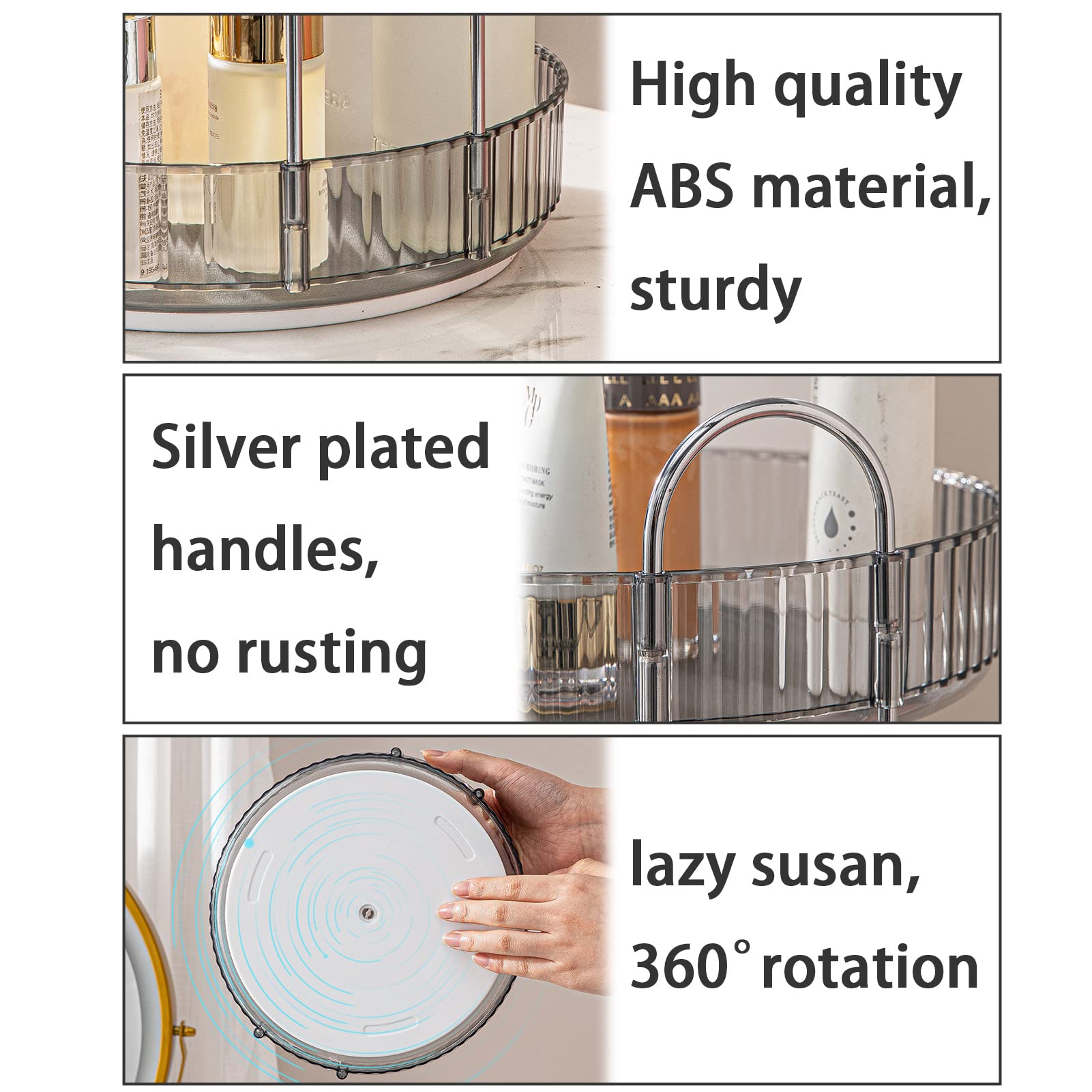 Shuang Qing bathroom counter organizer shown ready for quick tool-free assembly