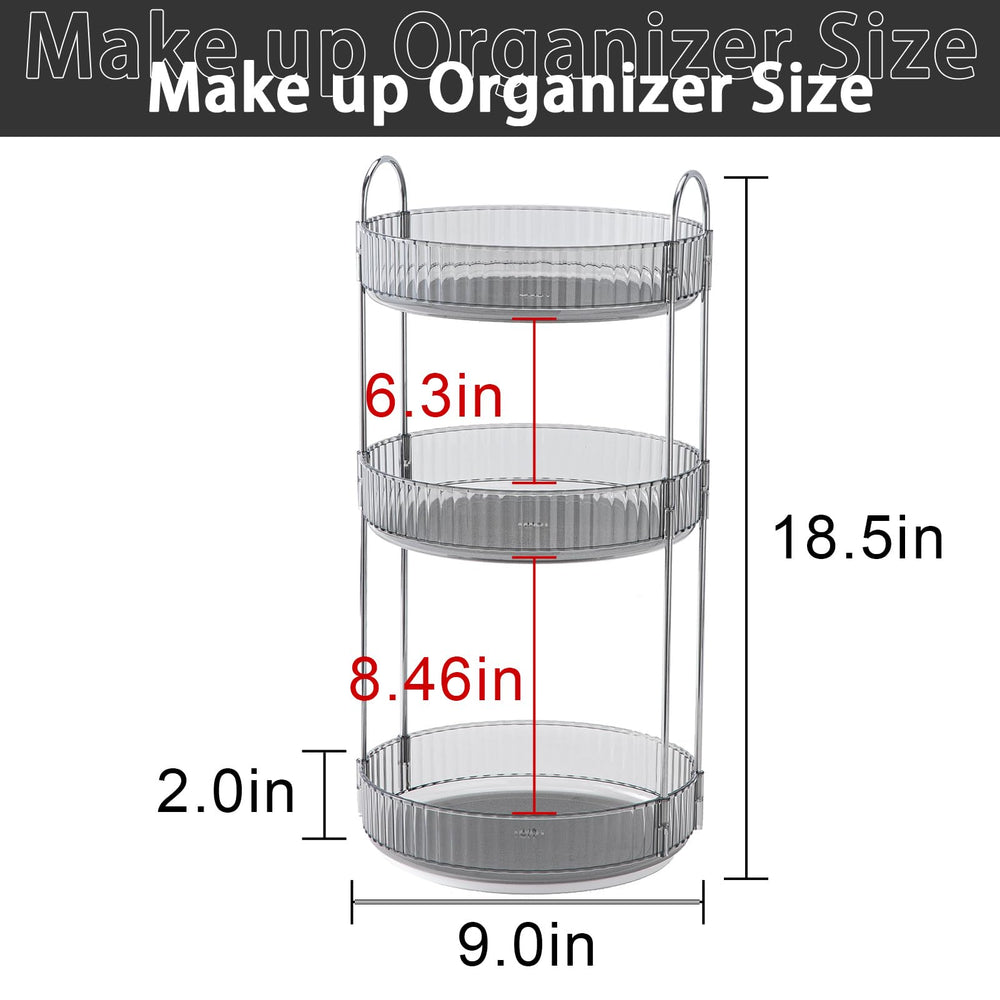Shuang Qing large-capacity vanity organizer stores skincare and perfume neatly
