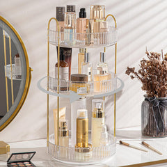 Shuang Qing rotating makeup organizer, 360-degree rotation for quick access