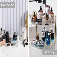 Shuang Qing clear material showcases contents while keeping vanity neat
