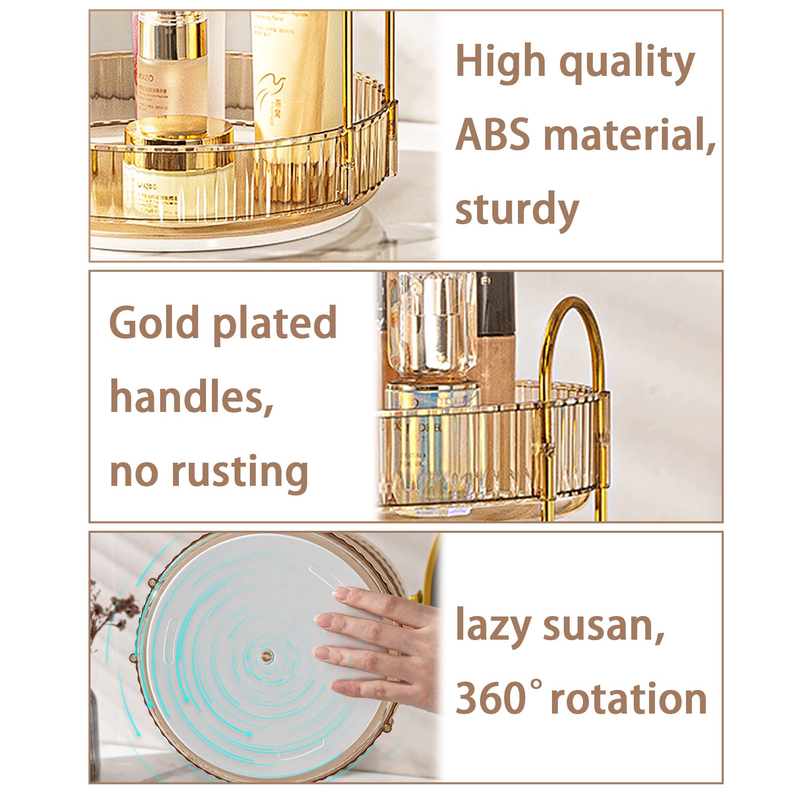 Shuang Qing large-capacity organizer holds skincare, makeup, and perfumes.