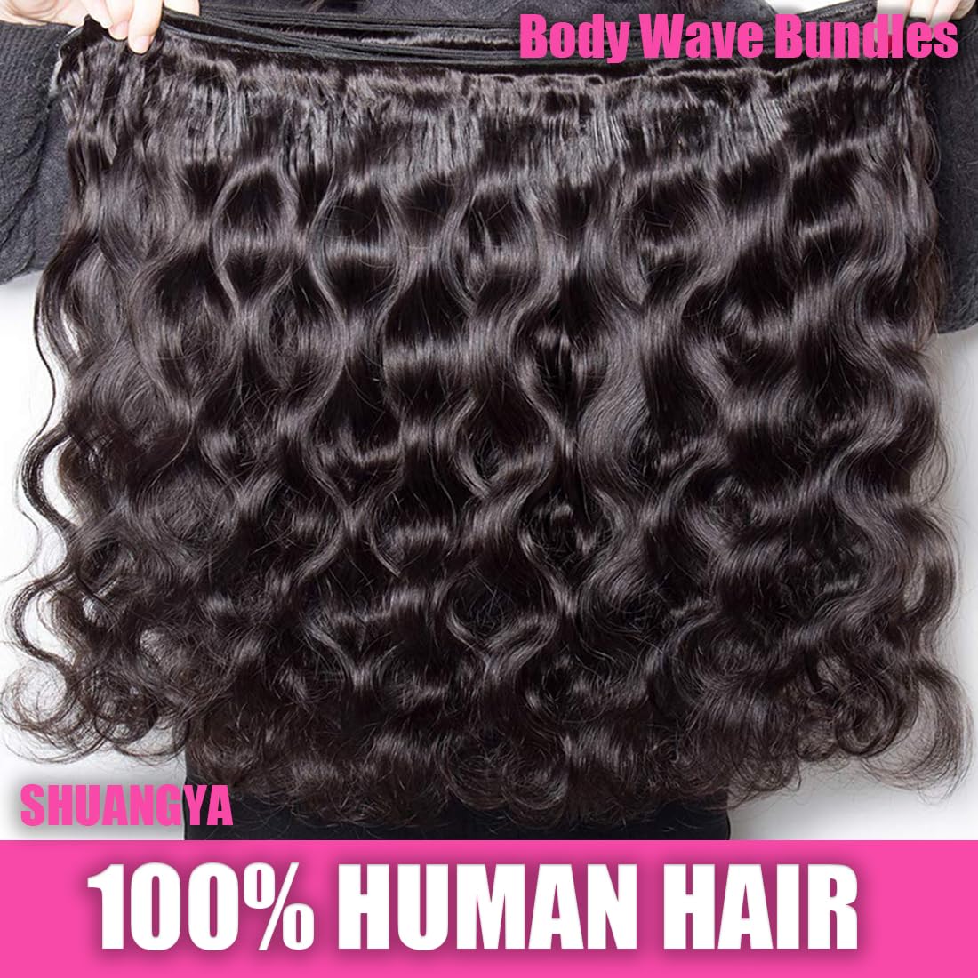 Shuangya Hair body wave bundles 24 inch add length with bouncy, durable Brazilian virgin hair.