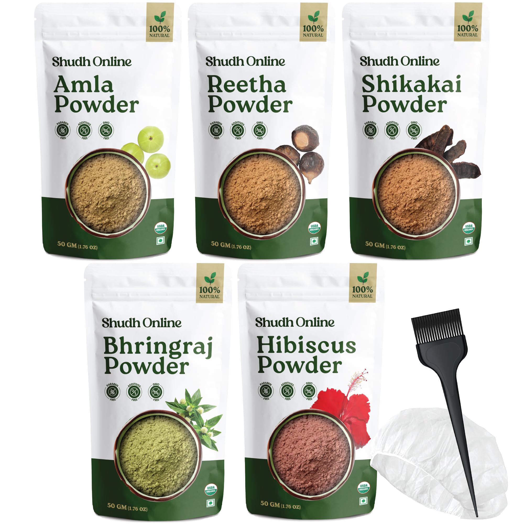 Shudh Online hair mask powder combo pack ready for a DIY scalp-nourishing paste.