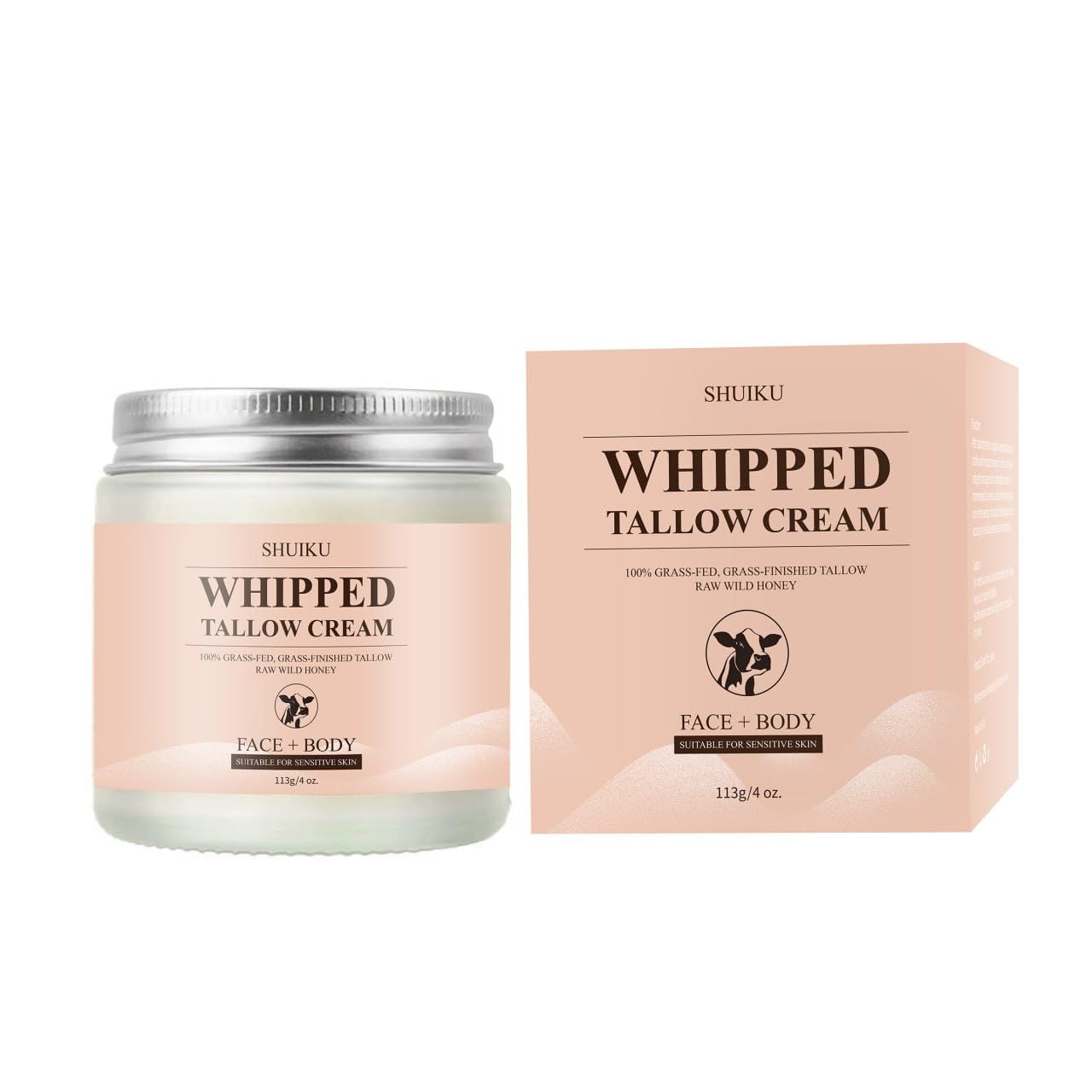 SHUIKU Beef Tallow Honey Balm honey infusion swirl highlights natural nourishment for skin.