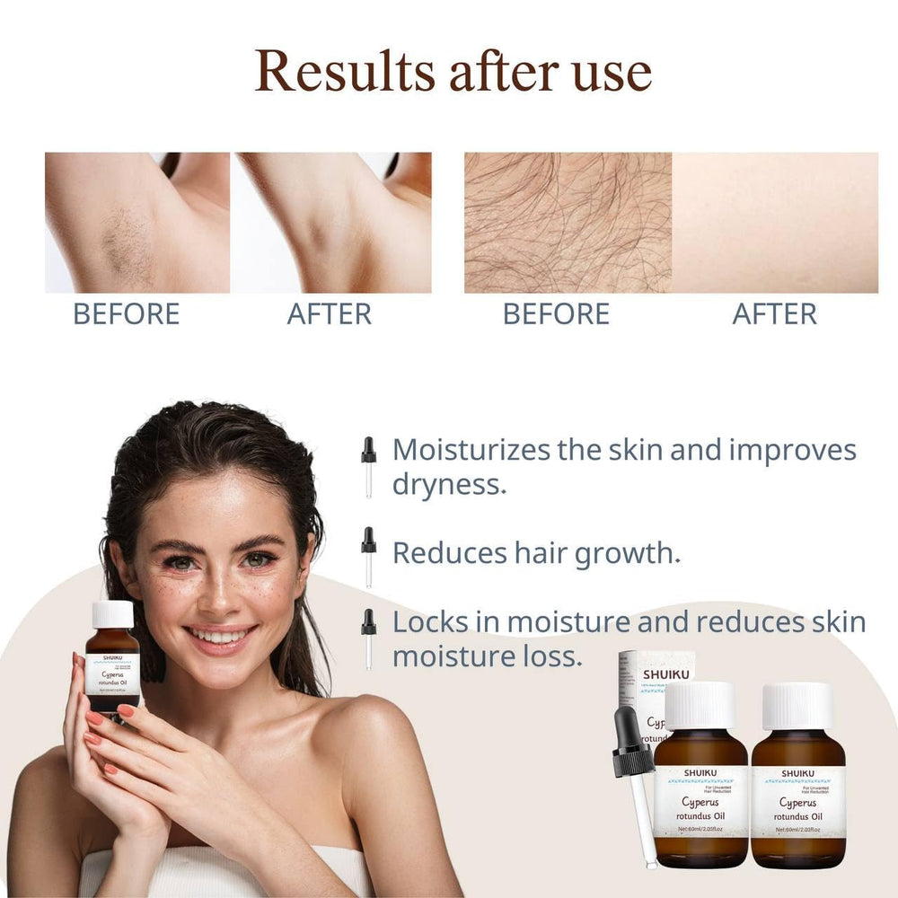 SHUIKU Cyperus Rotundus Oil hand-application showing lightweight, non-greasy feel.