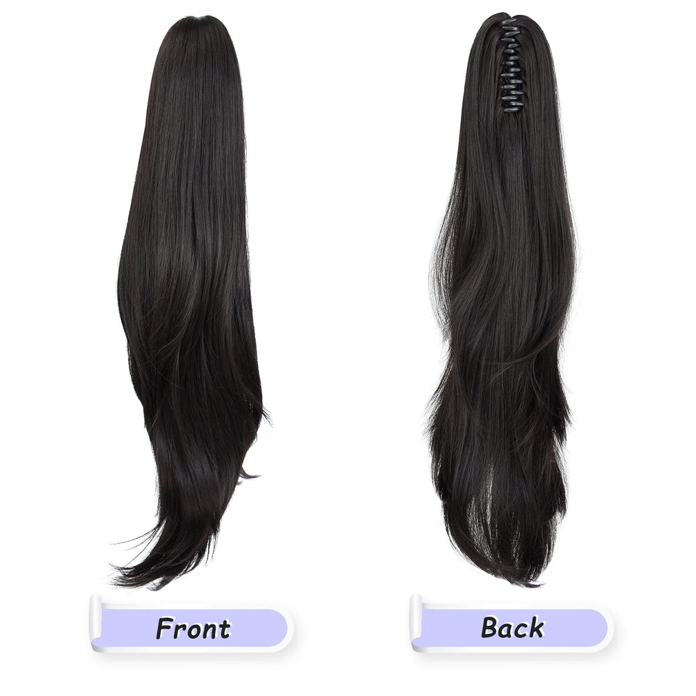 ShulaSHOP synthetic hairpiece clip-in bun demonstrates quick, low-maintenance volume.