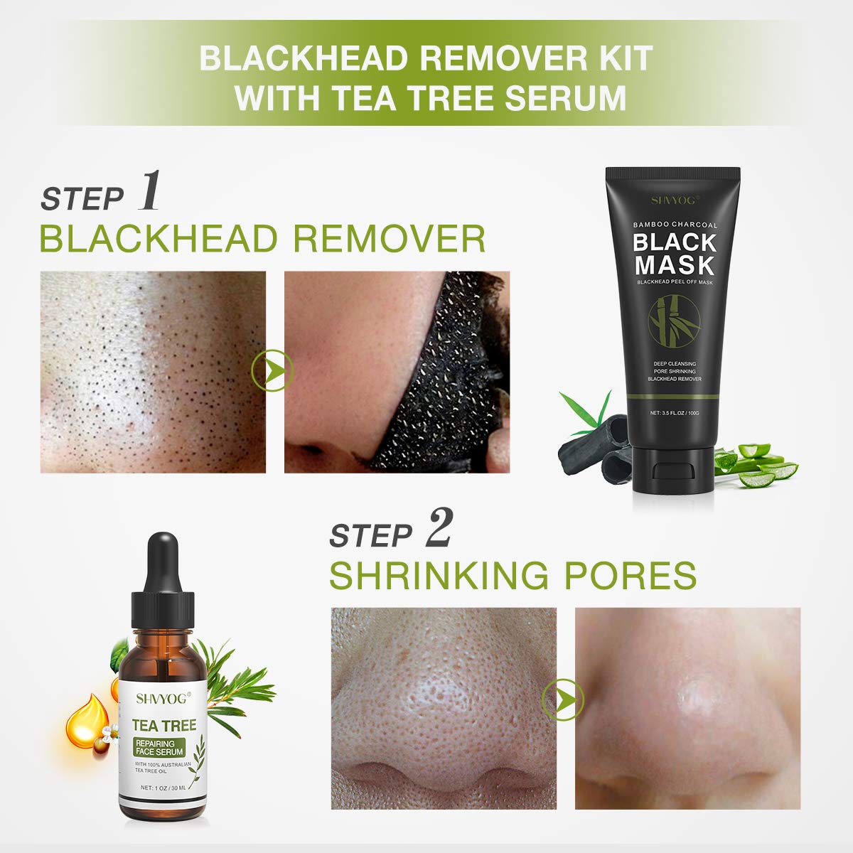 SHVYOG bamboo-extracts-pore-cleanse targets pore-clogging oils for tighter-looking skin.