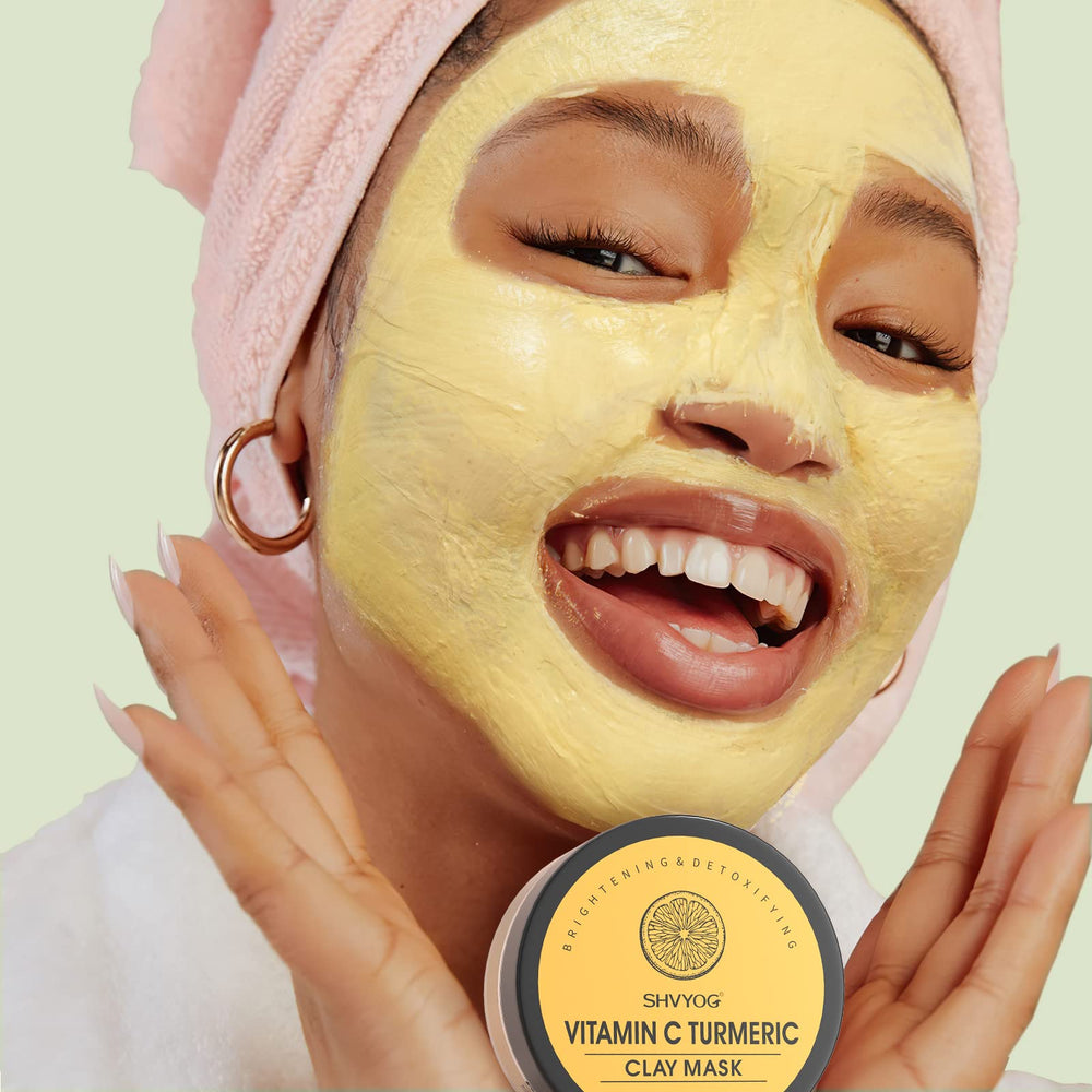 SHVYOG dead sea mud mask container cleanses pores with mineral-rich formula.