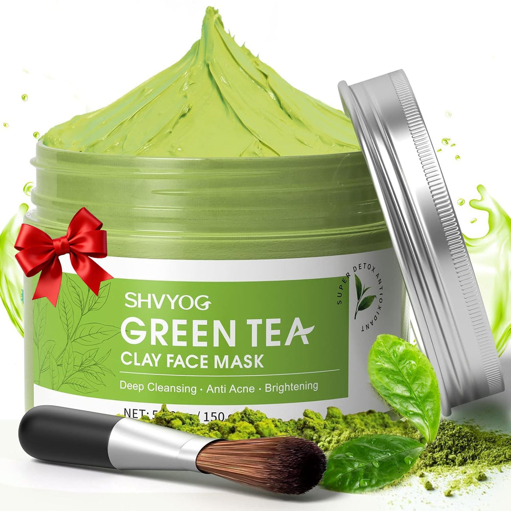 SHVYOG Green Tea Face Mask packaging for easy daily use
