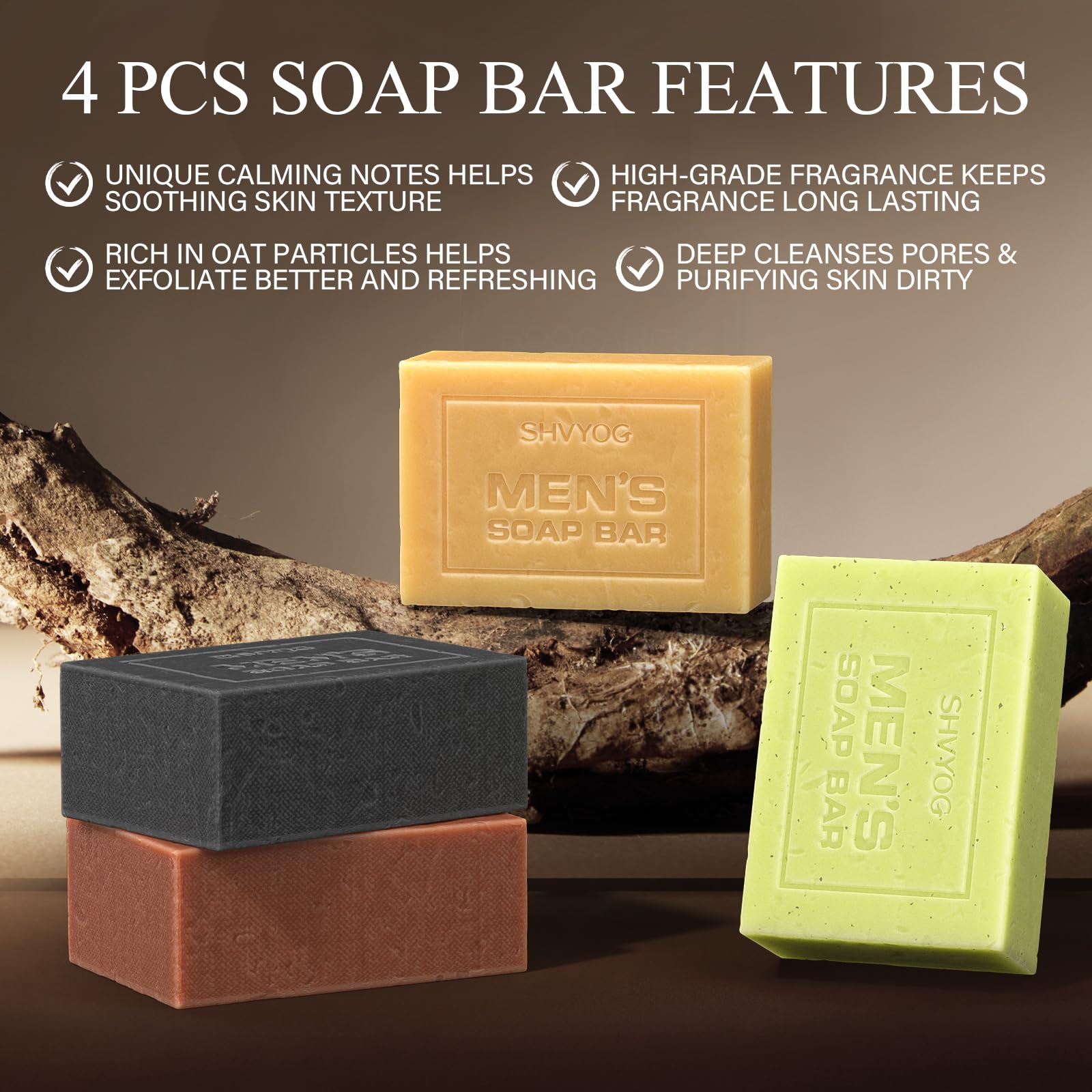 SHVYOG turmeric bar soap supports even-toned appearance and gentle cleansing.