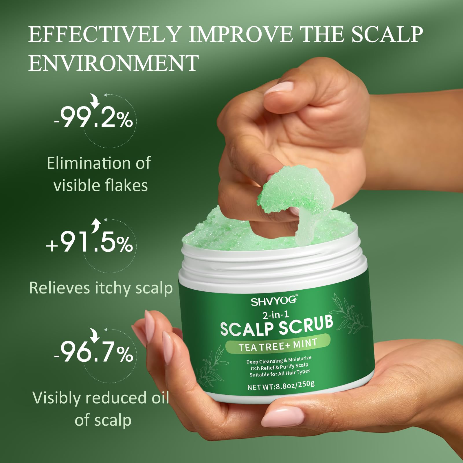 SHVYOG silicone scalp massager for soothing stimulation and spa-like treatment.