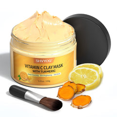 SHVYOG jar front view showing mask labeling and convenient size