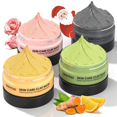 SHVYOG turmeric vitamin C clay mask jar promotes brightening and pore refinement.