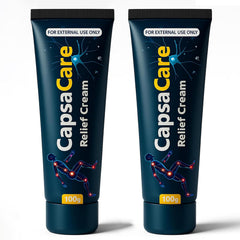Shwfhi CapsaCare bottle closeup highlighting capsaicin blend for targeted relief.