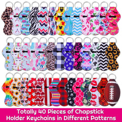 Shynek neoprene chapstick keychain soft-touch material provides durable everyday carry.