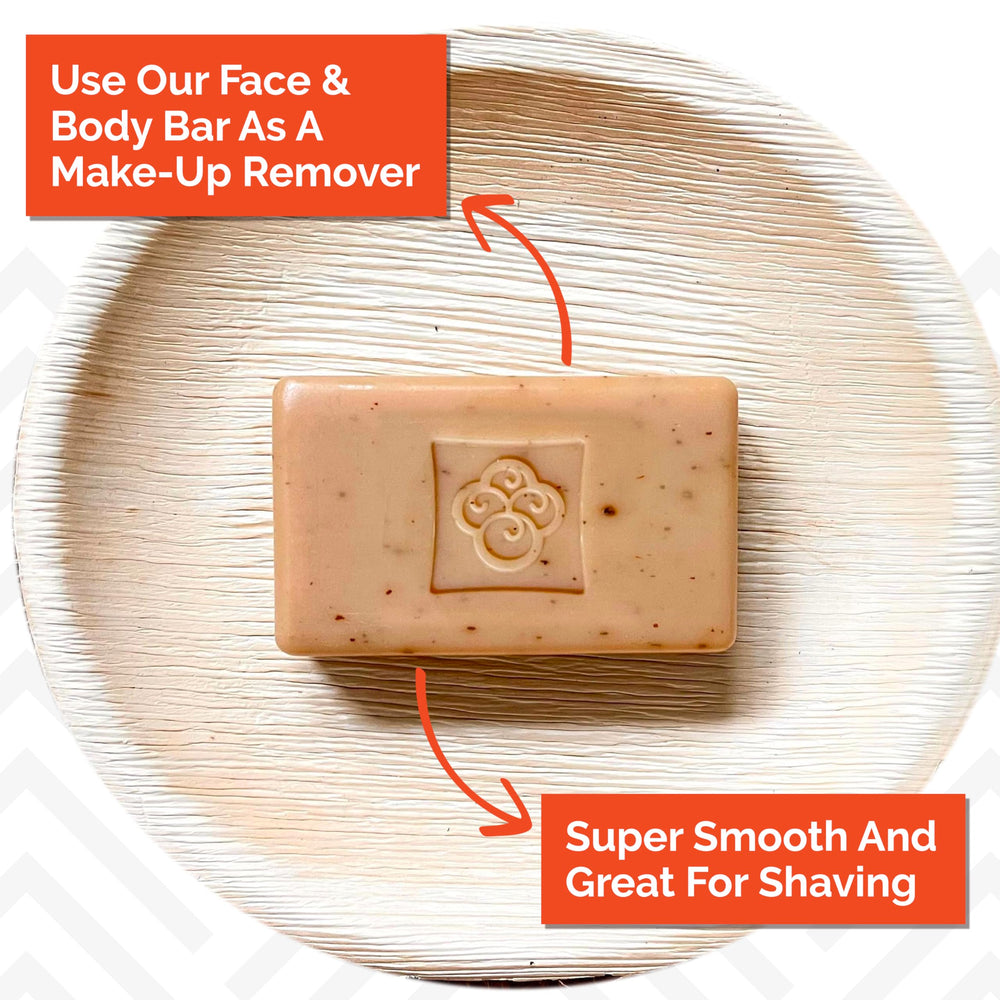 sibu soap on washcloth depicts everyday body care and mild exfoliation.