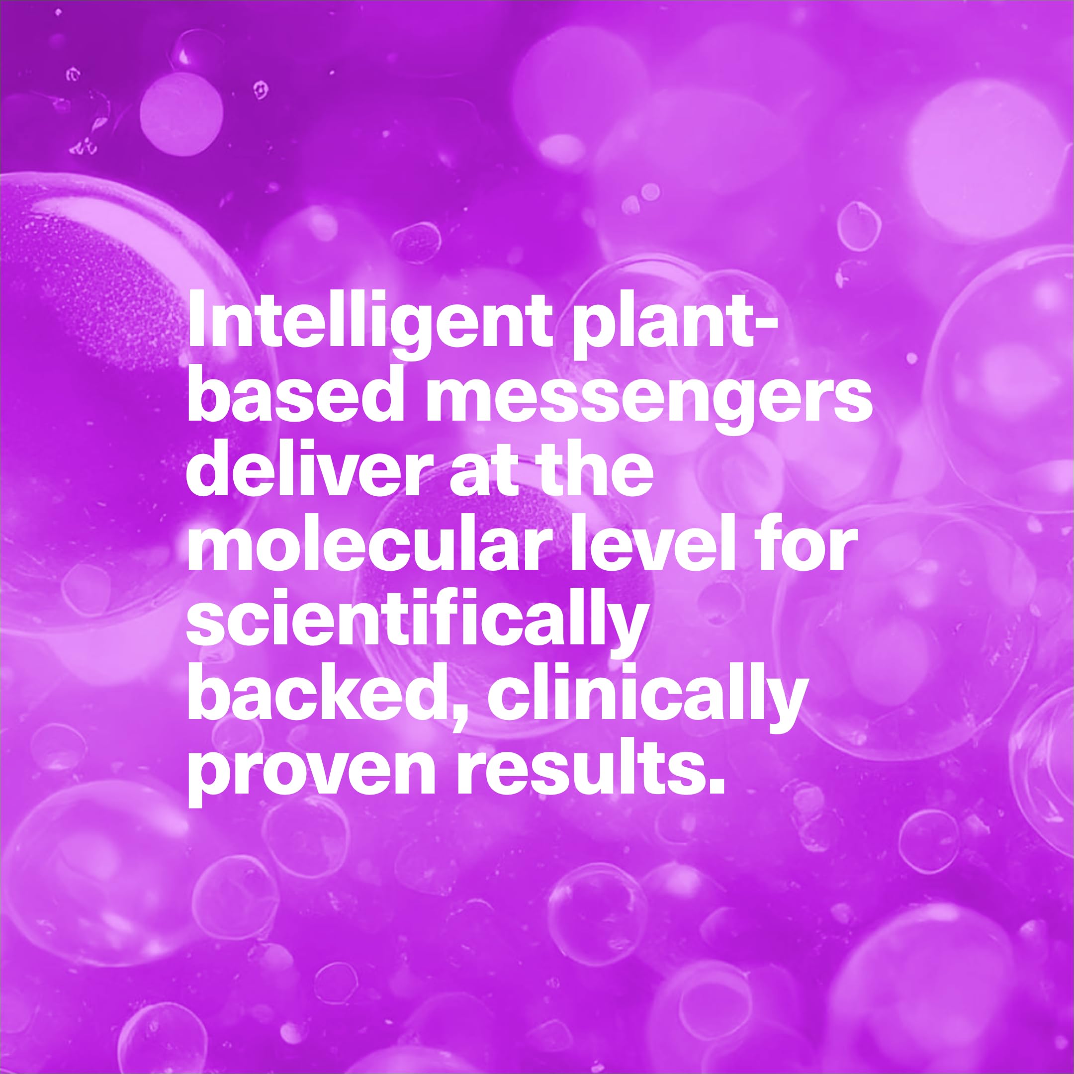 SickScience NX35 exosome technology graphic demonstrates plant-derived science for firming.