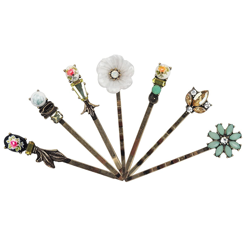 SICOPEE vintage hair clips style-8 bronze finish complements daily outfits