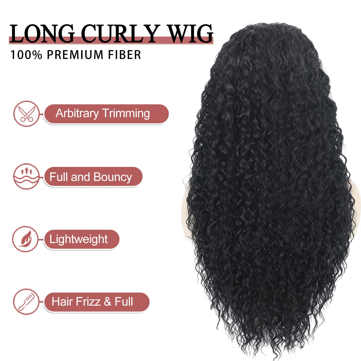 Siddiuop Curly Wig middle-part cap provides comfortable fit and versatile parting