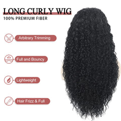 Siddiuop Curly Wig middle-part cap provides comfortable fit and versatile parting