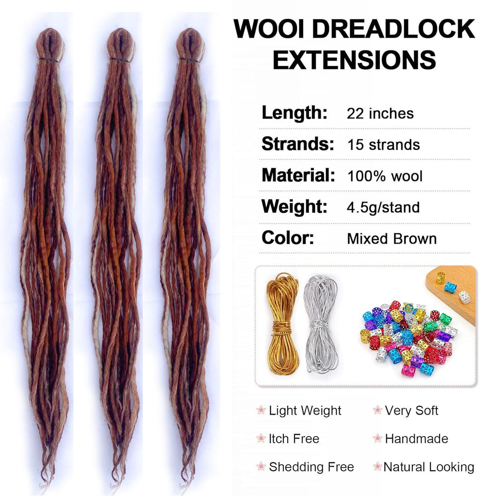 Siddiuop double-ended dreadlocks close-up demonstrates easy installation and a natural appearance.