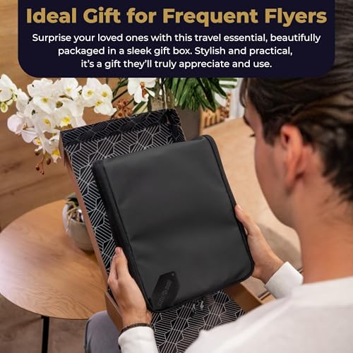 SIDE BY SIDE slim toiletry bag gift-ready box makes travel gifting easy