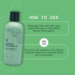 Sienna Naturals HAPI Shampoo pours into palm for gentle cleansing