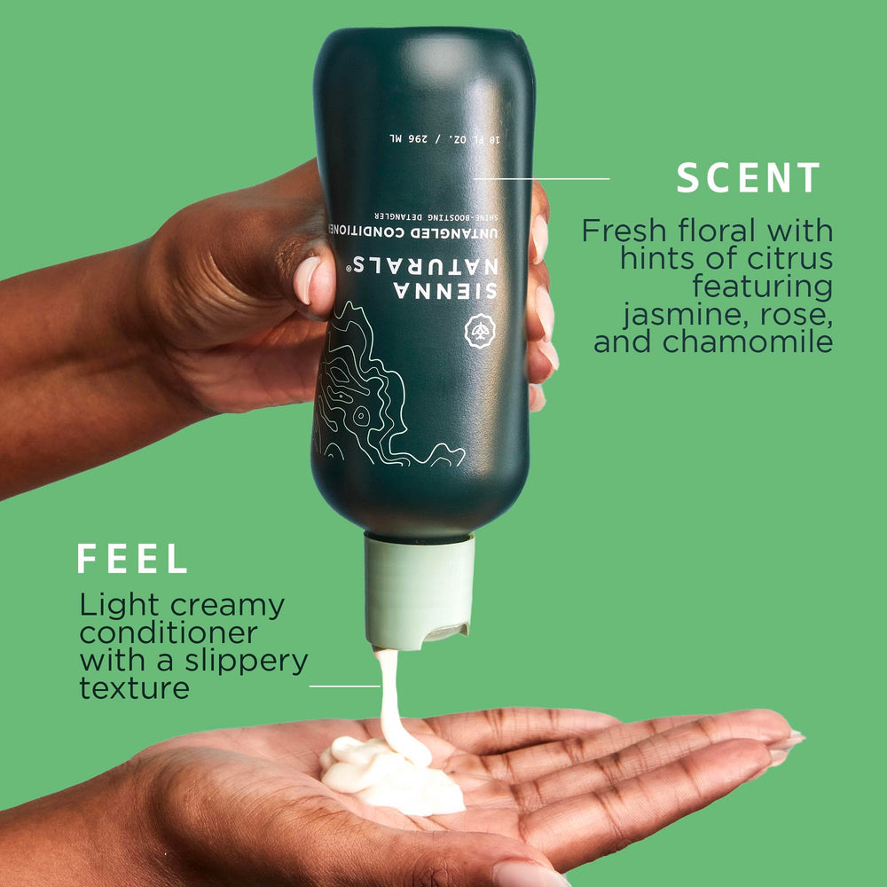 Sienna Naturals Untangled conditioner with baobab oil ingredient focus
