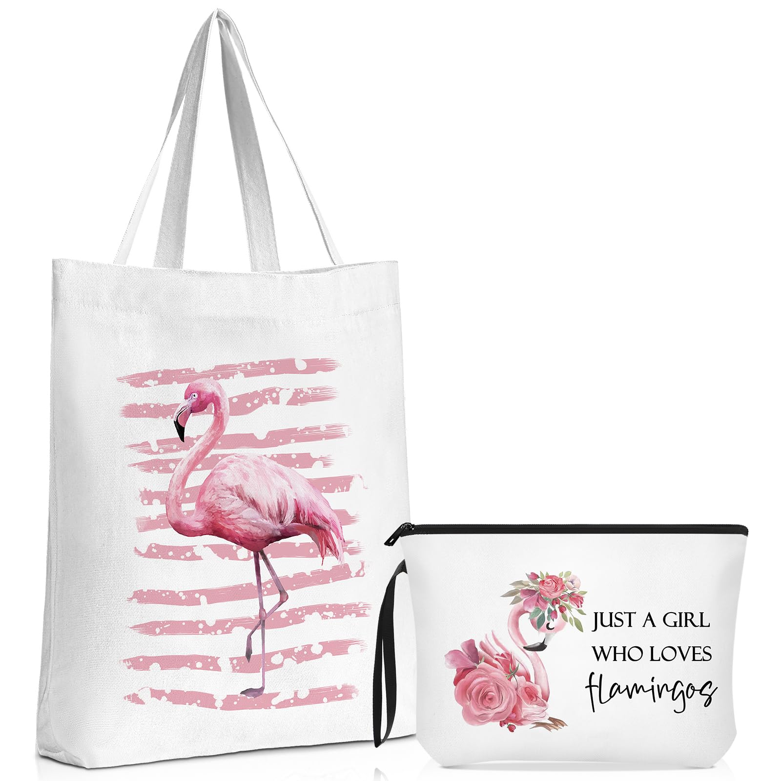 Sieral Flamingo canvas tote bag demonstrates durable canvas for travel and shopping.