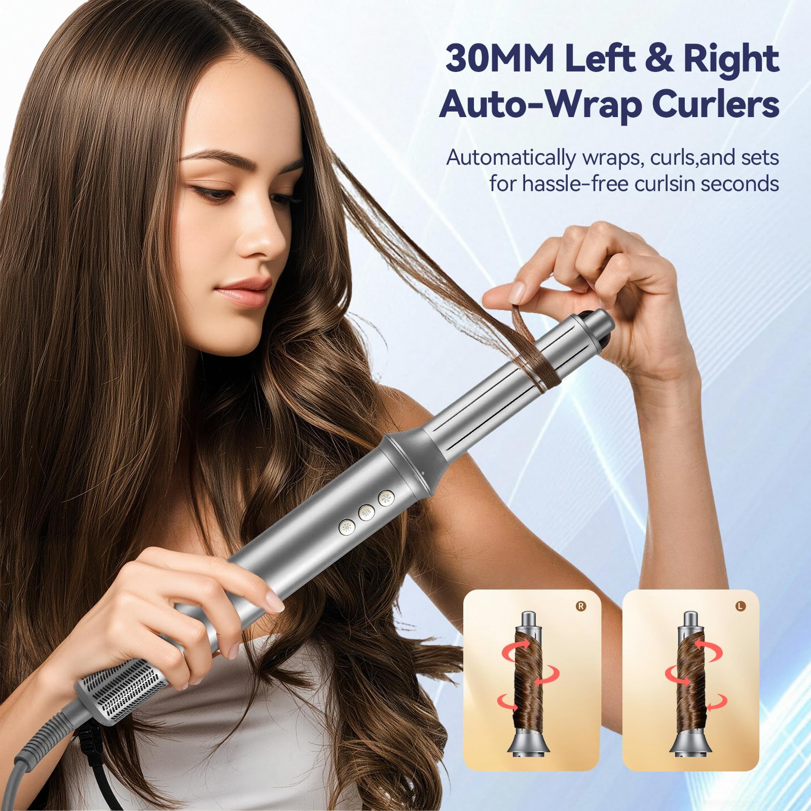 SIGBOT 5 in 1 hair dryer brush 300M negative ions neutralize static.