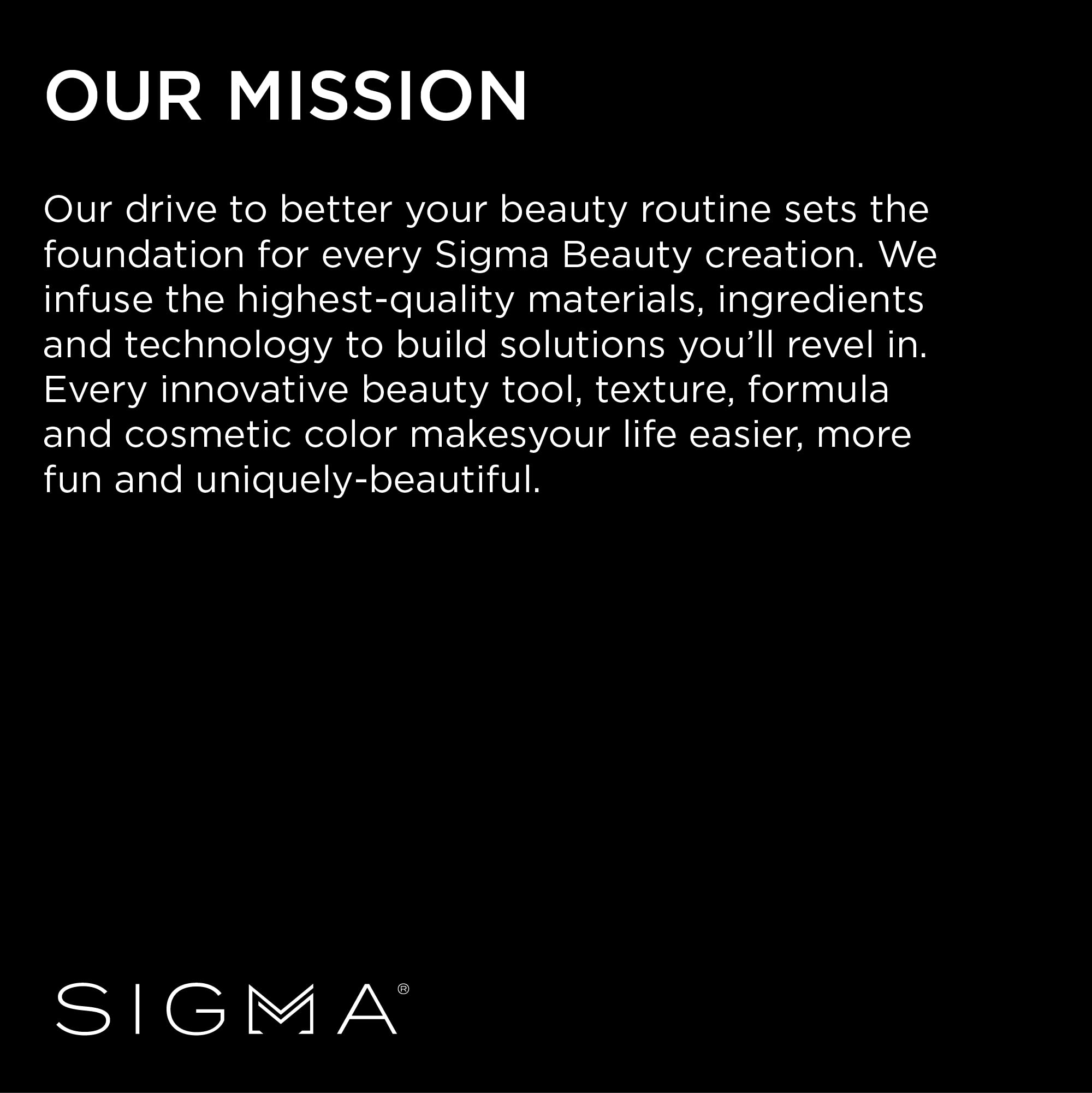 Sigma Beauty brush set packaging image showcasing premium handles and durable design