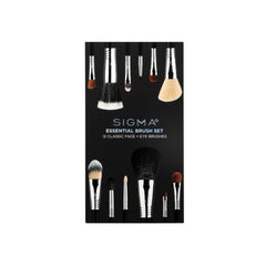 Sigma Beauty CK001 black brush handles closeup highlighting premium metal-plated design and durability.