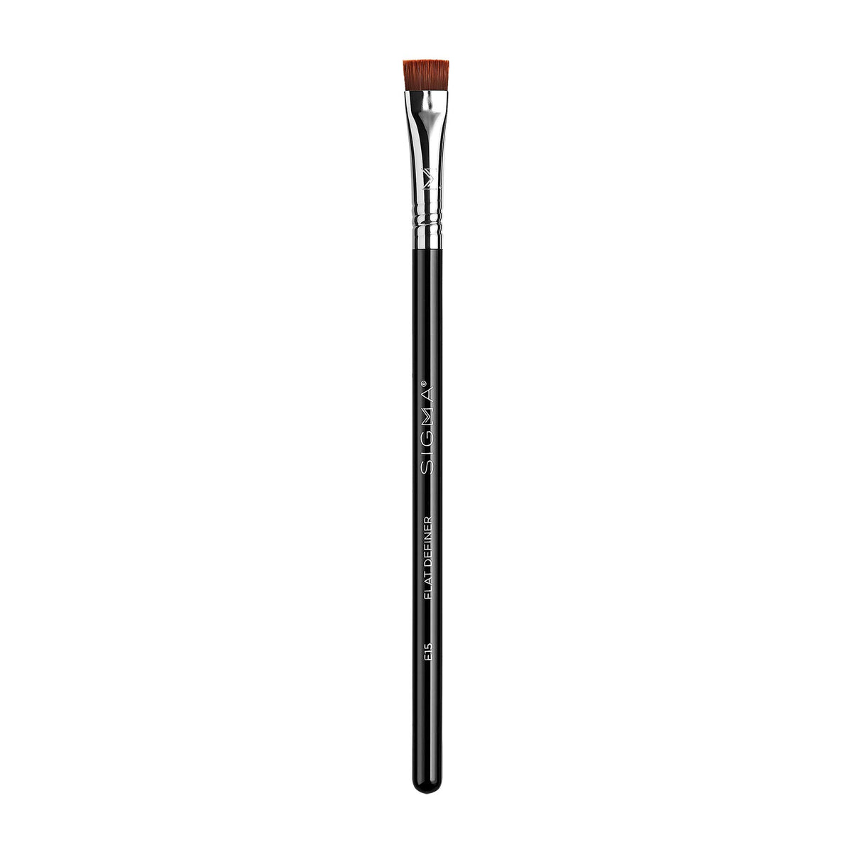 Sigma Beauty E15 flat definer brush close-up of precise edge for defined eyeliner