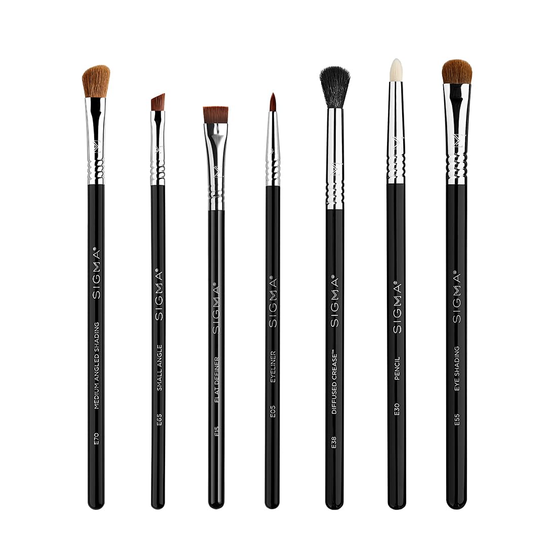 Sigma Beauty E70 medium angled shading brush close-up ideal for contour and lid shade